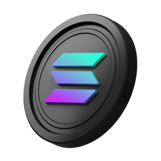 Accanto all'area del banner hero è mostrata la coin Solana (SOL)